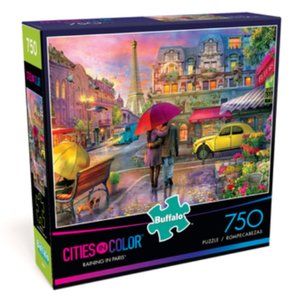Cities in Color Raining in Paris 750 Piece Jigsaw